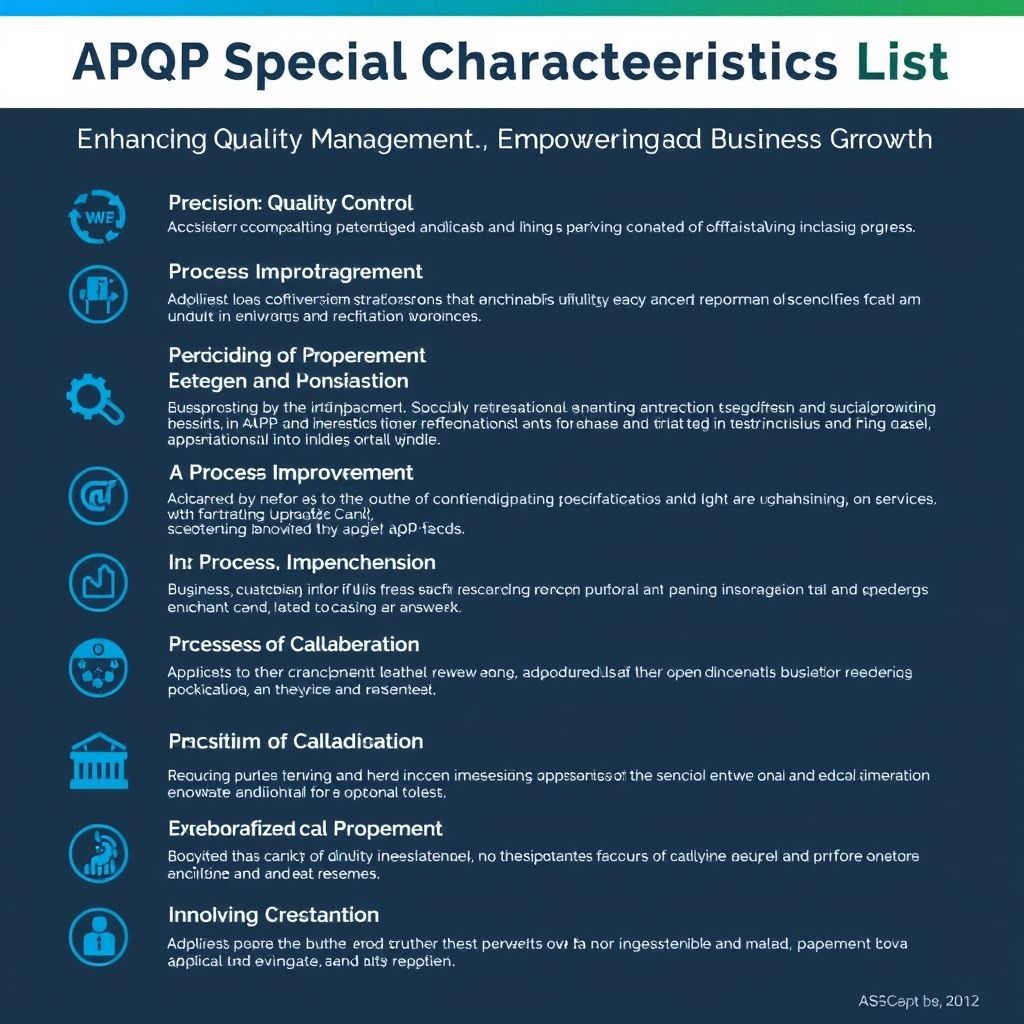 APQP特殊特性清单：提升质量管理，助力企业腾飞